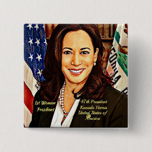 Chapa Cuadrada Kamala-Harris-47th-President-USA_