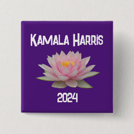 Chapa Cuadrada Kamala Harris Lotus 2024