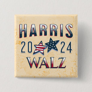 Chapa Cuadrada Kamala Harris y Tim Walz 2024
