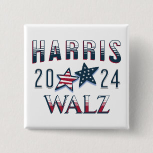 Chapa Cuadrada Kamala Harris y Tim Walz 2024