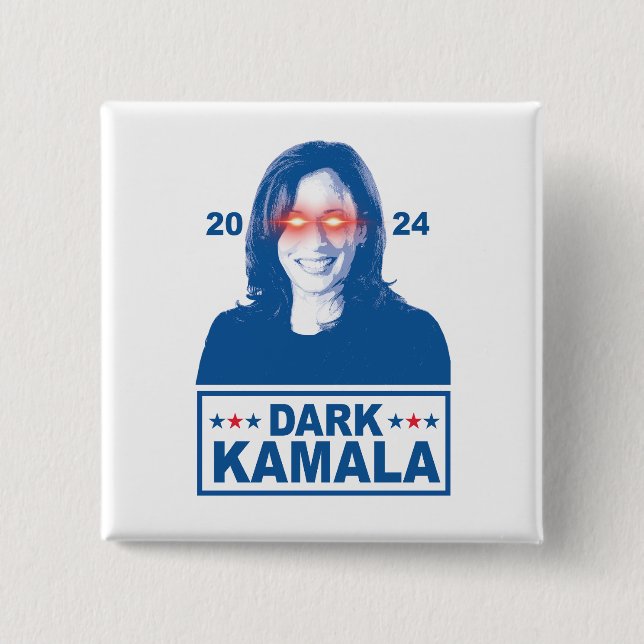 Chapa Cuadrada Kamala oscura 2024 (Anverso)