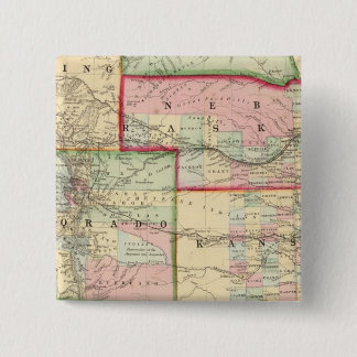 Chapa Cuadrada Kan, Neb, Colo Map de Mitchell