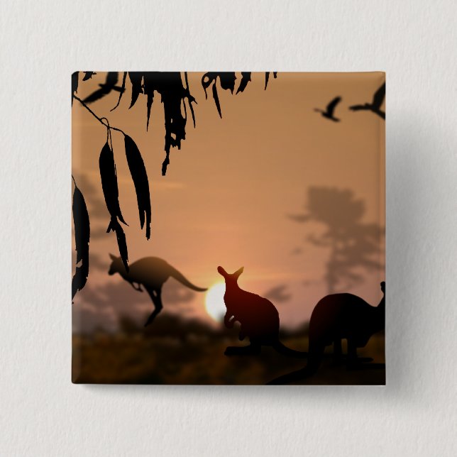 Chapa Cuadrada Kangaroos (Anverso)