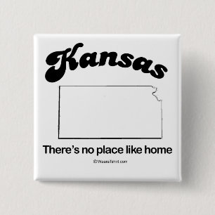 Chapa Cuadrada KANSAS - "camisetas y engranaje del LEMA del