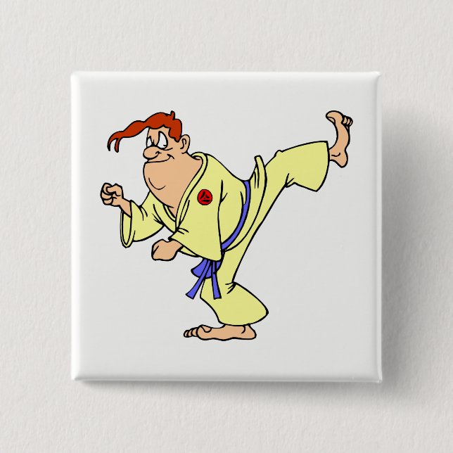 Chapa Cuadrada Karate (Anverso)