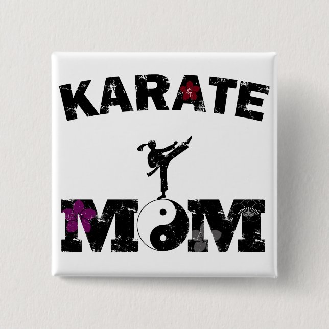 Chapa Cuadrada Karate MOM (Anverso)