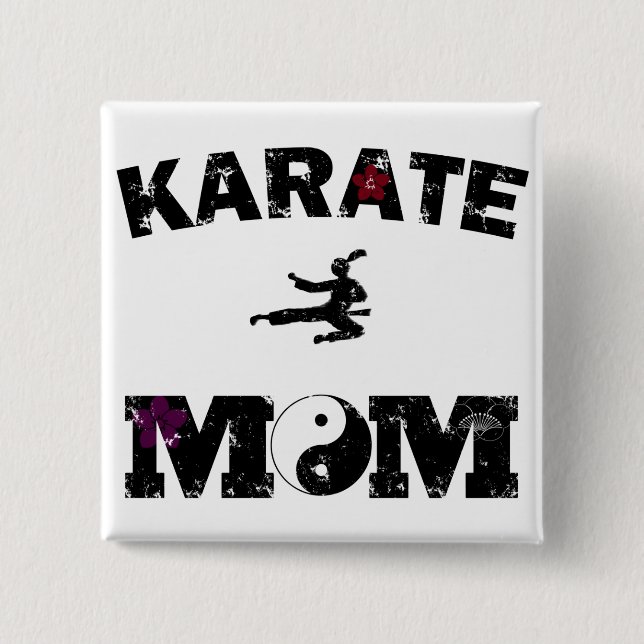 Chapa Cuadrada Karate MOM (Anverso)
