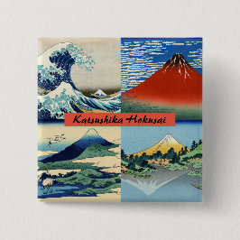 Chapa Cuadrada Katsushika Hokusai - 36 vistas del Monte Fuji