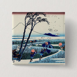 Chapa Cuadrada Katsushika Hokusai - Ejiri en la provincia de Suru