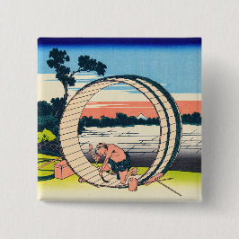 Chapa Cuadrada Katsushika Hokusai - Fujimigahara, provincia de Ow