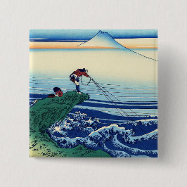 Chapa Cuadrada Katsushika Hokusai - Kajikazawa en la provincia de