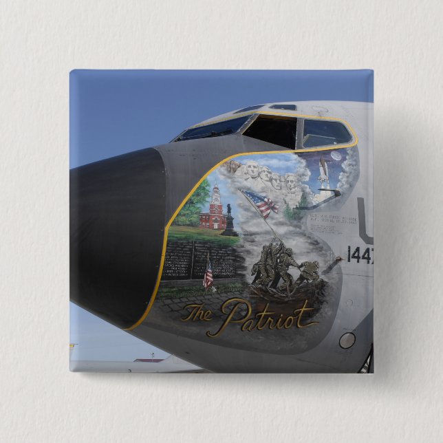 Chapa Cuadrada KC-135 Estratotankerque muestra una nariz patrióti (Anverso)