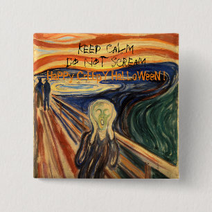 Chapa Cuadrada Keep Calm Don't Scream HaPPy CrEEpY HaLLoWeeN