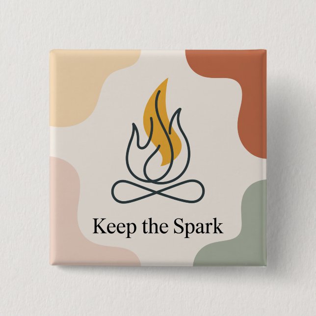 Chapa Cuadrada Keep The Spark (Anverso)