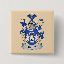 Chapa Cuadrada Kelly Coat of Arms Button