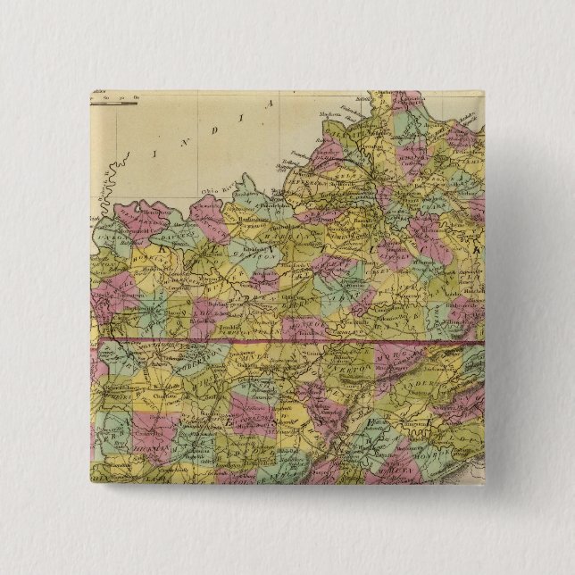 Chapa Cuadrada Kentucky Y Tennessee (Anverso)
