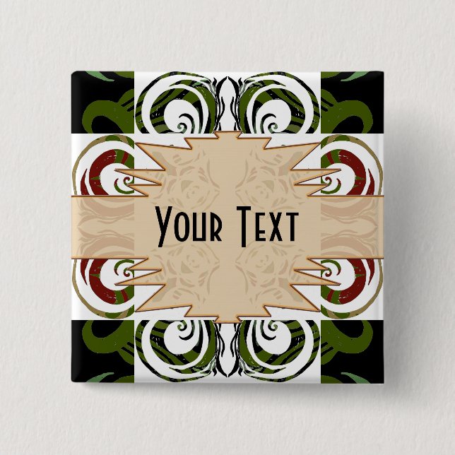 Chapa Cuadrada Khokhloma Exotique (Anverso)