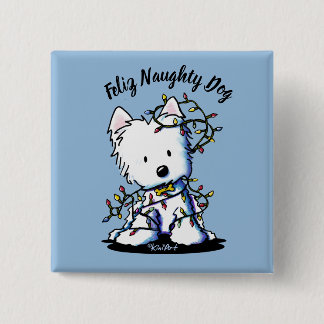 Chapa Cuadrada KiniArt Delighted Westie
