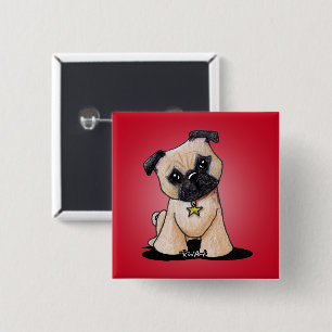 Chapa Cuadrada KiniArt Pug