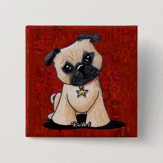 Chapa Cuadrada KiniArt Pug