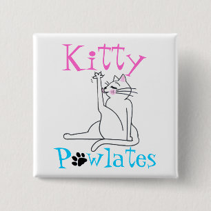 Chapa Cuadrada "Kitty PAWlates"
