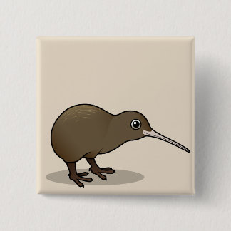 Chapa Cuadrada Kiwi lindo de Brown de Nueva Zelanda