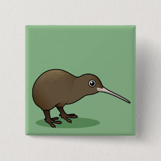 Chapa Cuadrada Kiwi lindo de Brown de Nueva Zelanda