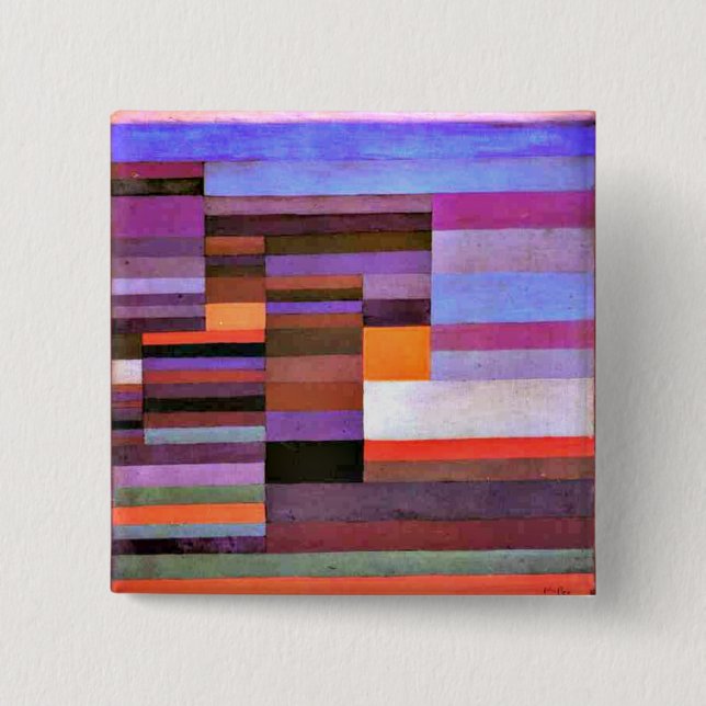 Chapa Cuadrada Klee - Noche de Fuego (Anverso)