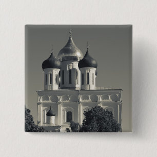 Chapa Cuadrada Kremlin de Pskov y Catedral de la Trinidad