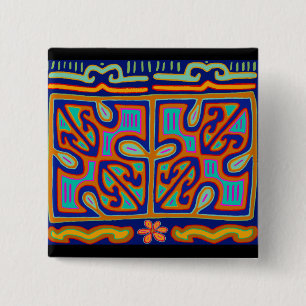 Chapa Cuadrada Kuna Indian Music Box - San Blas Mola