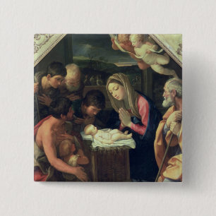 Chapa Cuadrada La adoración de los pastores, c.1640-42