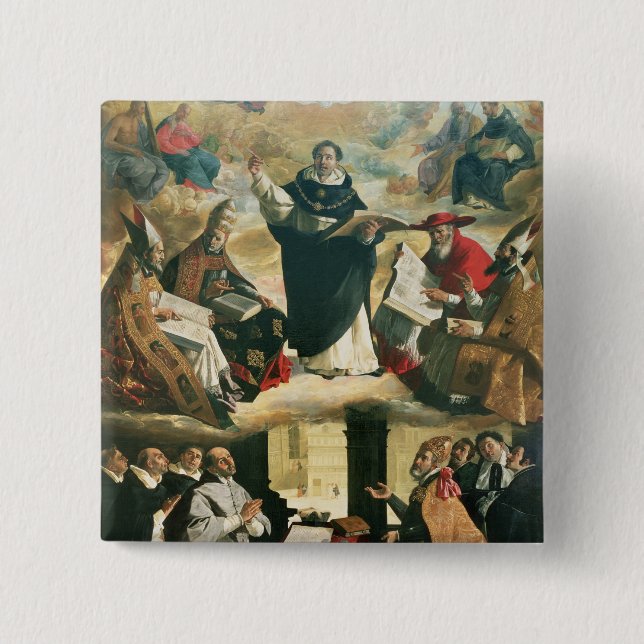 Chapa Cuadrada La apoteosis de St Thomas Aquinas, 1631 (Anverso)
