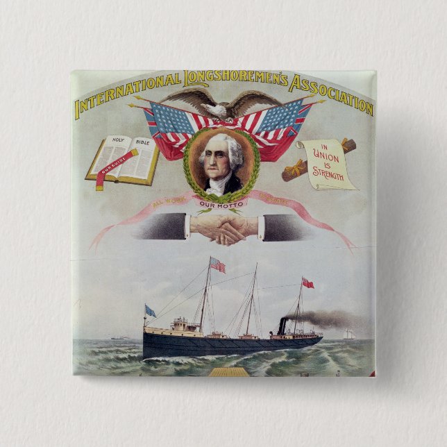 Chapa Cuadrada La asociación de los obreros portuarios (Anverso)