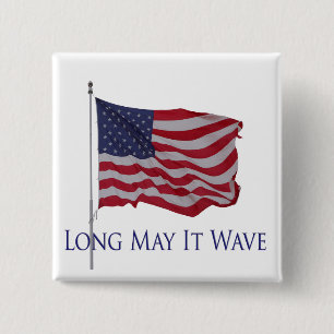 Chapa Cuadrada la bandera americana, puede él agitar de largo el