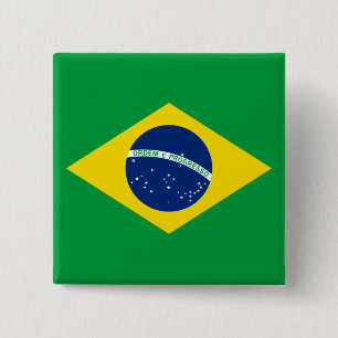 Chapa Cuadrada La bandera de Brasil