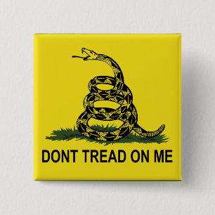 Chapa Cuadrada La bandera de Gadsden no pisa en mí