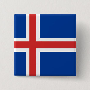 Chapa Cuadrada La bandera de Islandia