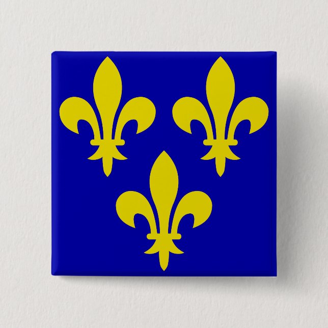 Chapa Cuadrada La bandera medieval de Francia (Anverso)
