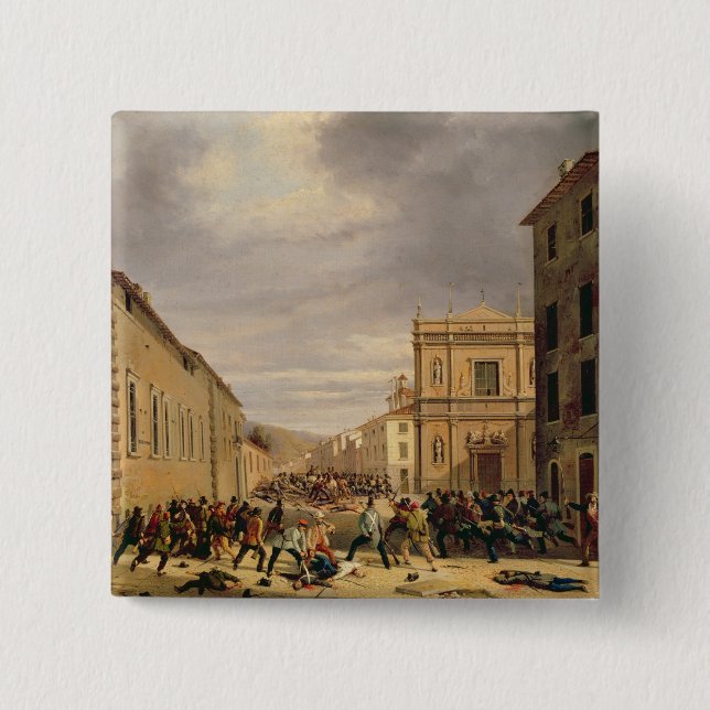 Chapa Cuadrada La batalla (Anverso)