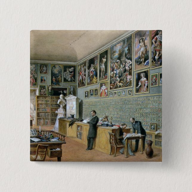 Chapa Cuadrada La biblioteca (Anverso)