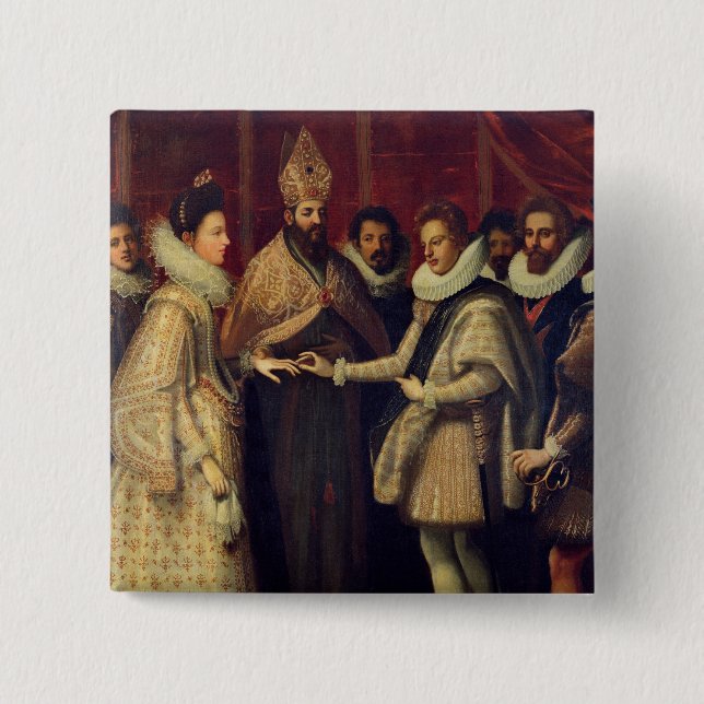 Chapa Cuadrada La boda de Catherine de Medici (Anverso)