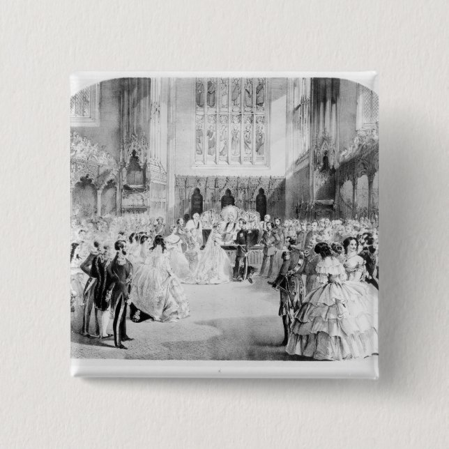 Chapa Cuadrada La boda de Victoria (Anverso)