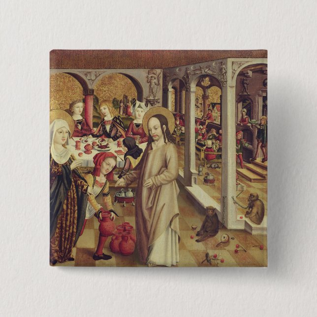 Chapa Cuadrada La boda en Cana, c.1500 (Anverso)
