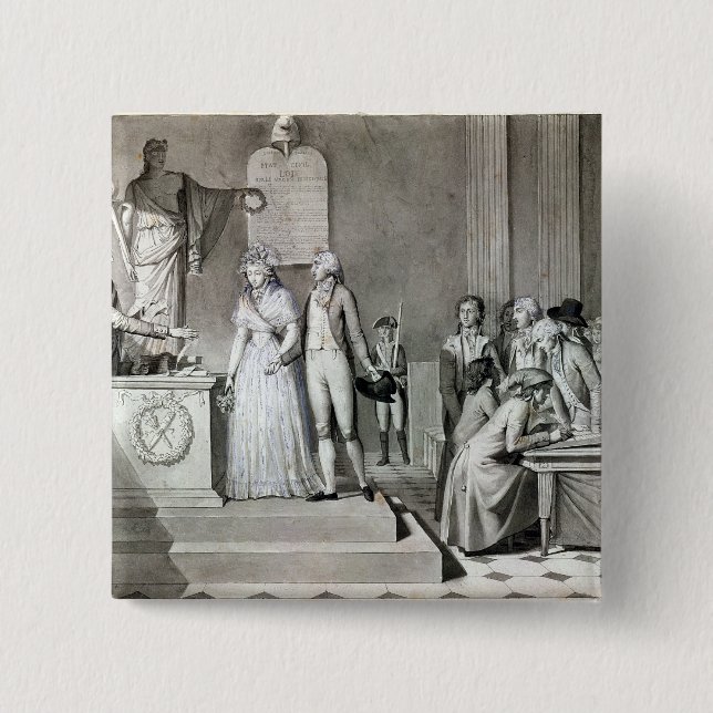 Chapa Cuadrada La boda republicana (Anverso)