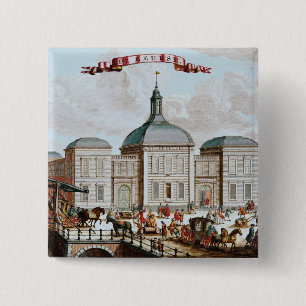 Chapa Cuadrada La bolsa de acción, Amsterdam, 1743