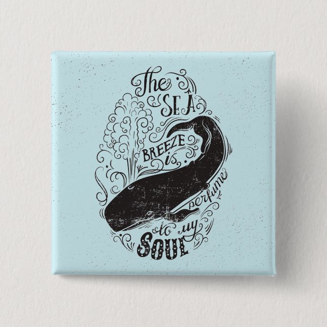 Chapa Cuadrada La brisa de mar es perfume (Anverso)