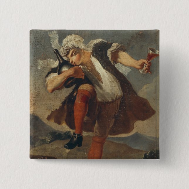 Chapa Cuadrada La buena botella, la muestra del comerciante de (Anverso)