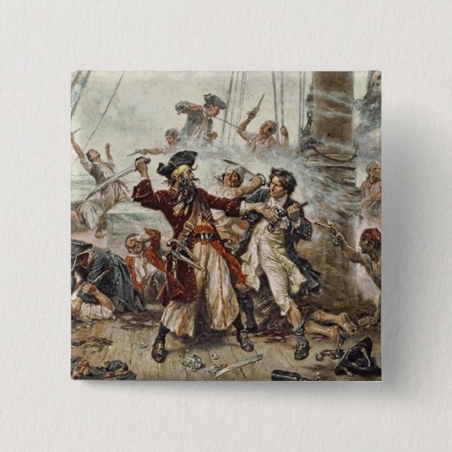 Chapa Cuadrada La captura de Blackbeard (Anverso)