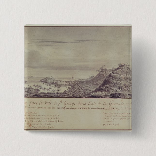 Chapa Cuadrada La captura francesa Grenada, 1779 (Anverso)