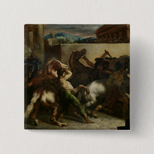Chapa Cuadrada La carrera de caballos salvaje en Roma, c.1817